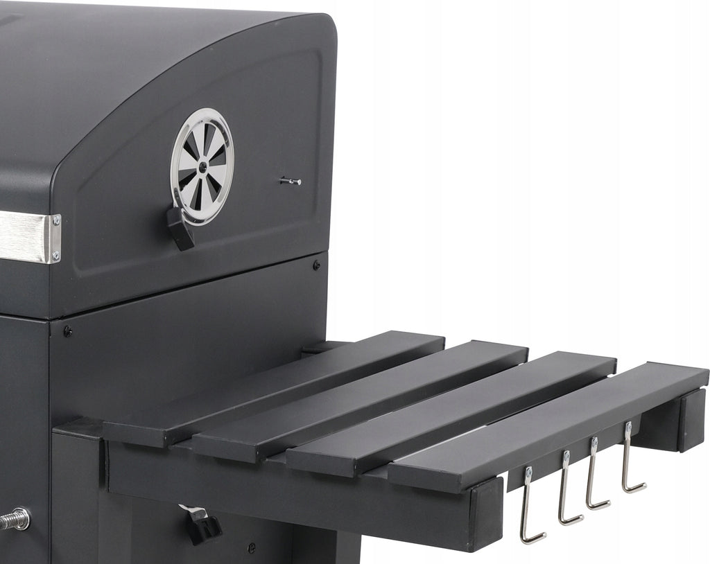 DUŻY GRILL WĘGLOWY XXL REGULOWANY ŻELIWNY RUSZT 78x42,5mm 3 PÓŁKI LUND