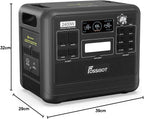 FOSSiBOT F2400 Generator solarny, 2048 Wh LiFePO4 akumulator zapasowy z wyjściami 24000 W AC (4600 W Peak)